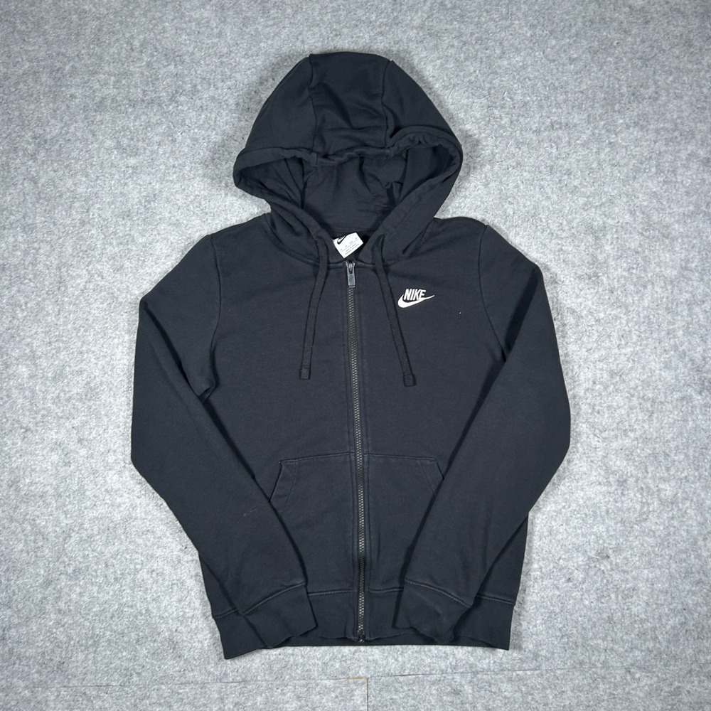 Nike zip up hoodie Mens XS Black Club Fleece Sportswear Athletic Gym Casual